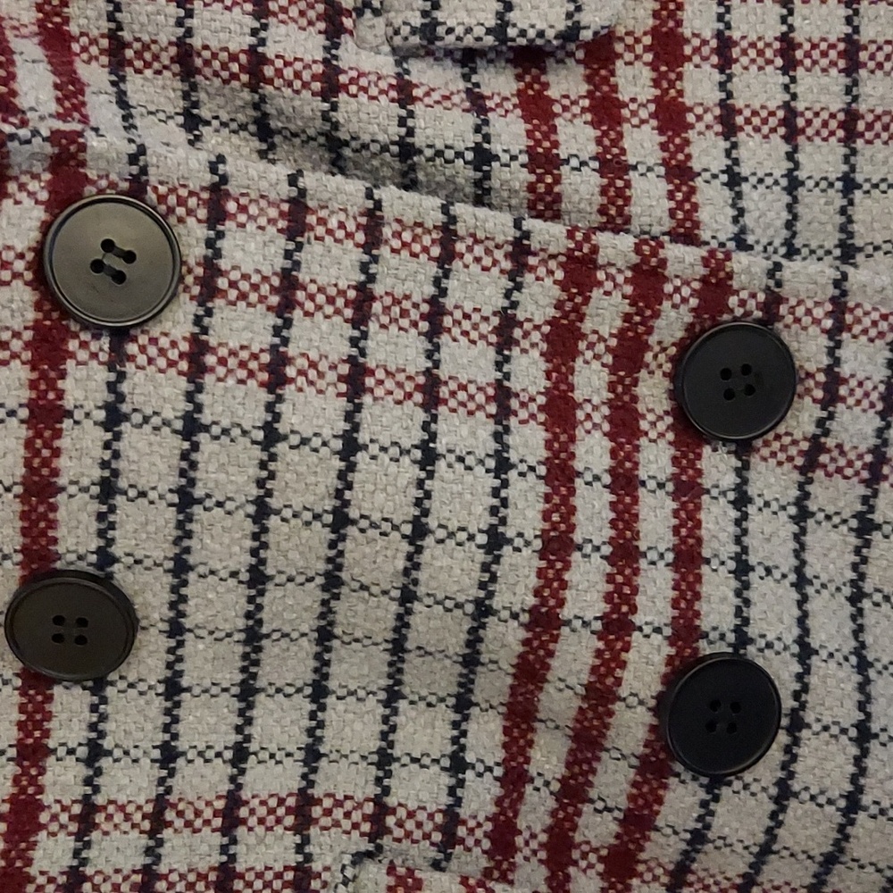 Plaid Lined Peacoat - Picture 5 of 9